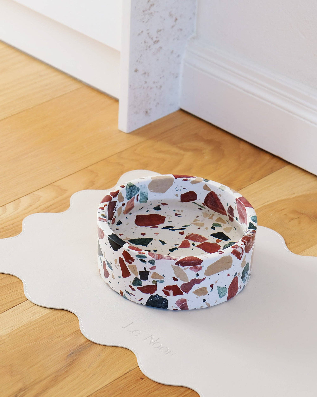 Terrazzo Marble Stone Dog Bowl