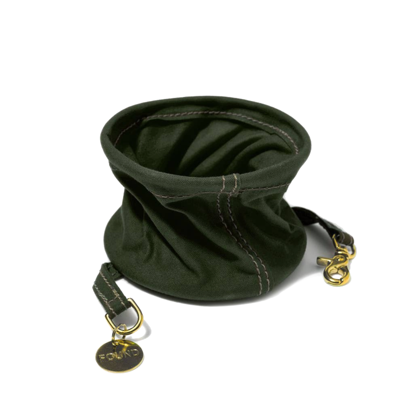 Cotton Canvas Collapsable Water Bowl