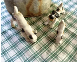 Vintage Dog Trio Figurines