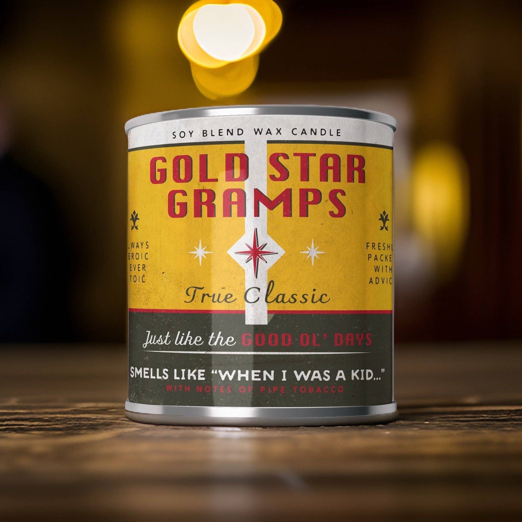 Gold Star Gramps 16oz. Candle - THE BOXER