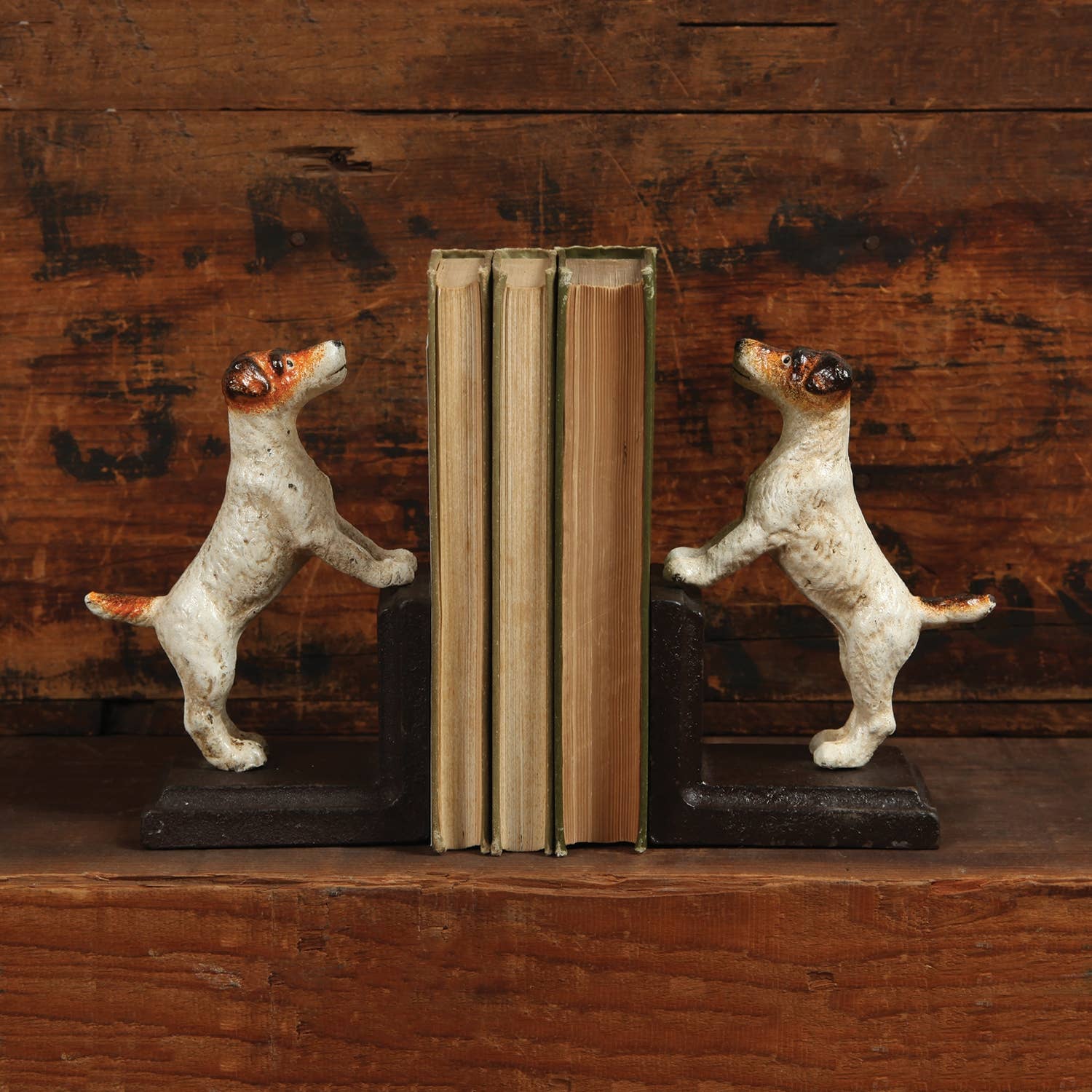 Jack Russell Cast Iron Bookends - THE BOXER