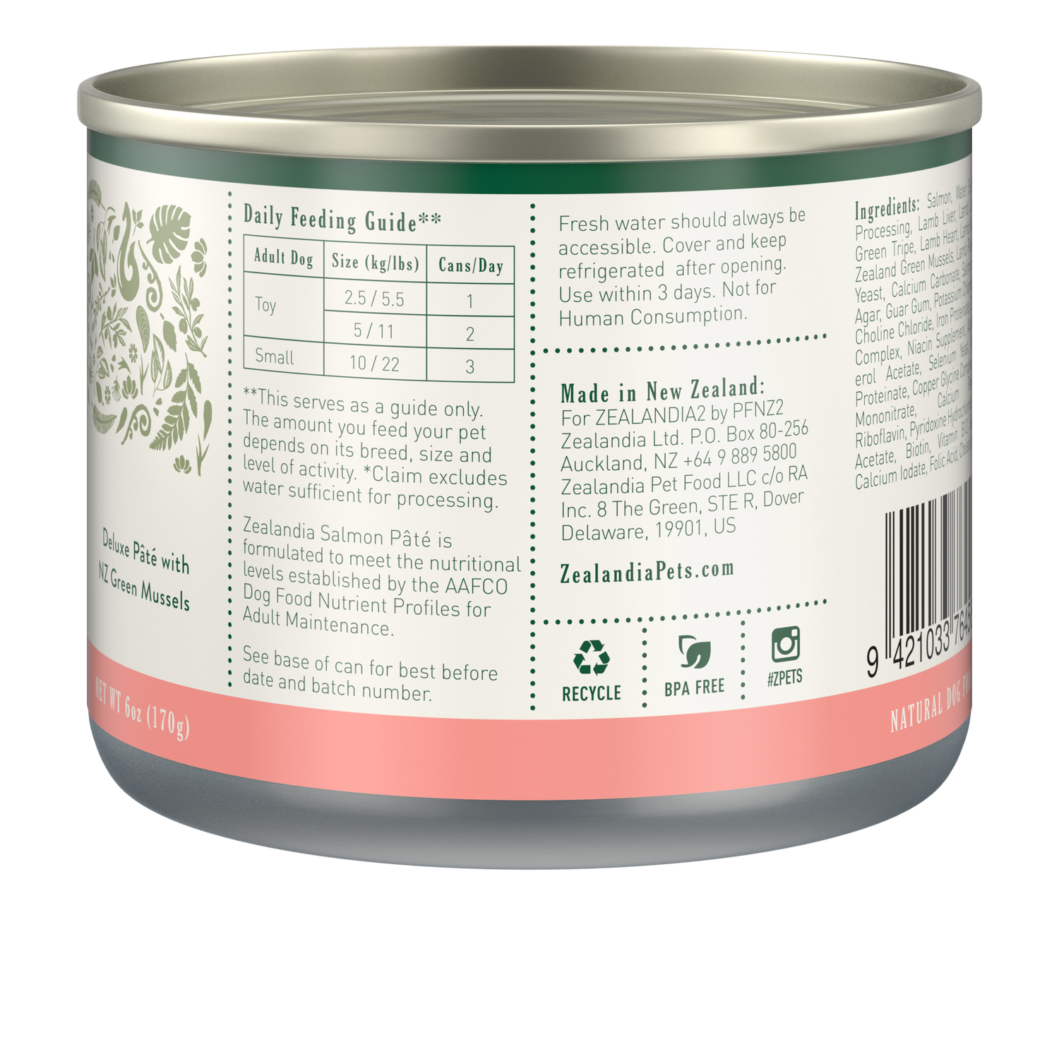 Zealandia Salmon Pâté Wet Dog Food