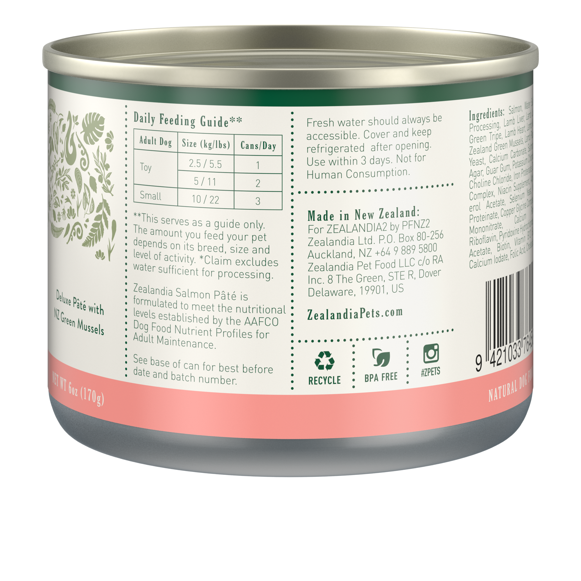 Zealandia Salmon Pâté Wet Dog Food