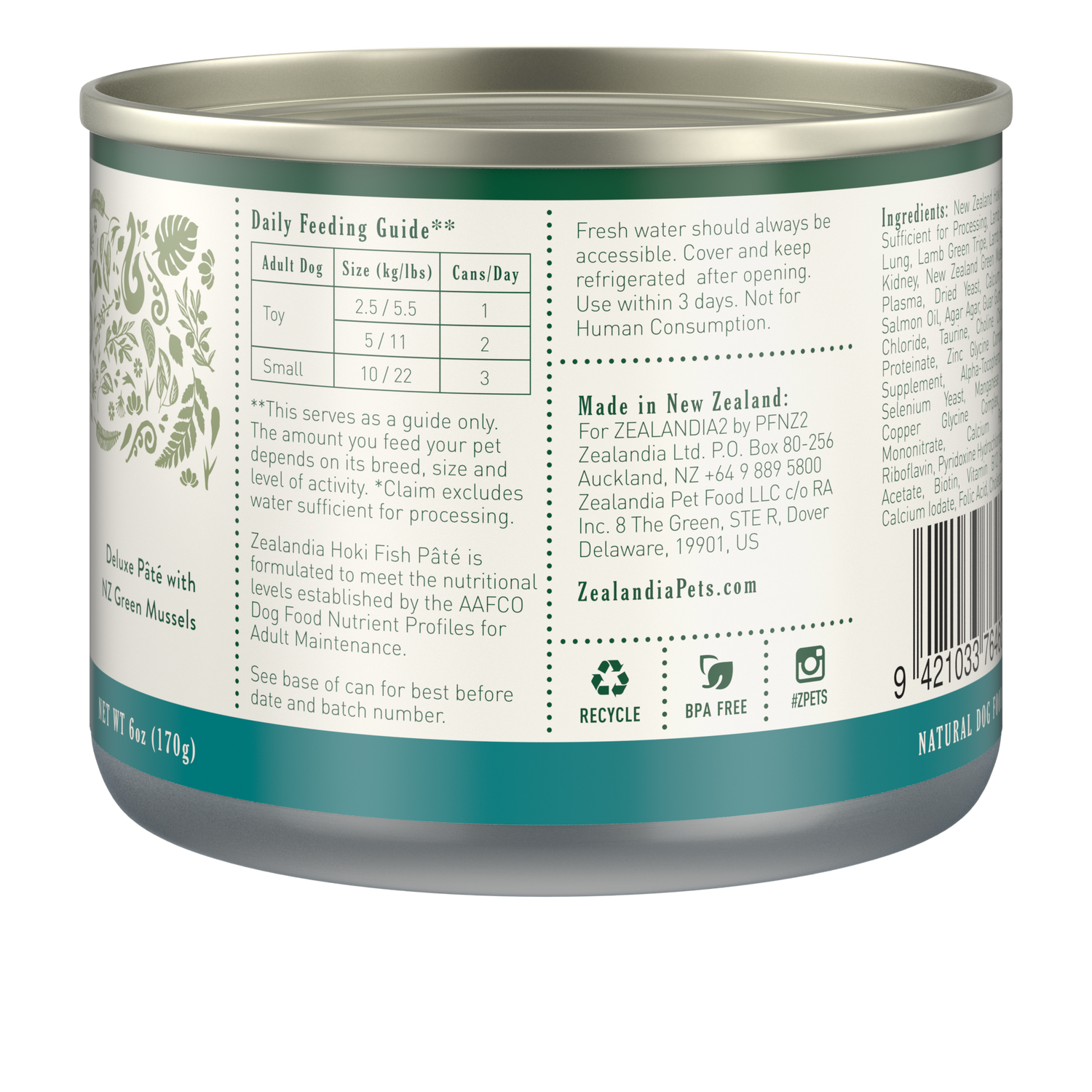Zealandia Hoki Fish Pâté Wet Dog Food