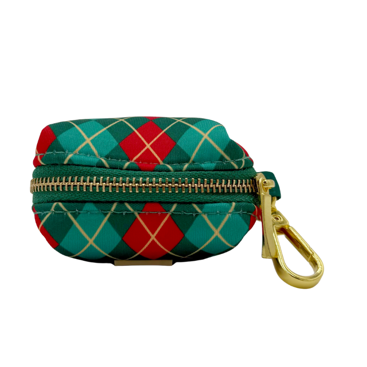 Evergreen Argyle - Dog Poop Bag Holder