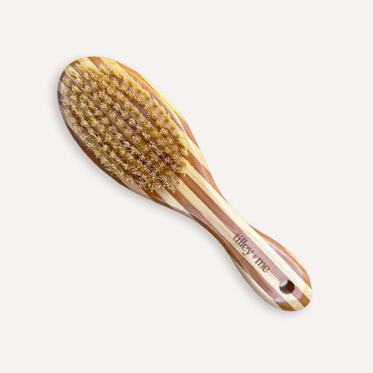 Bamboo Two-Sided Bristle and Wire Pet Brush