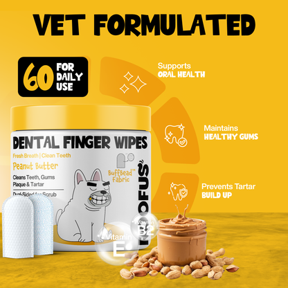 Roofus Dental Wipes | Peanut Butter | 60ct