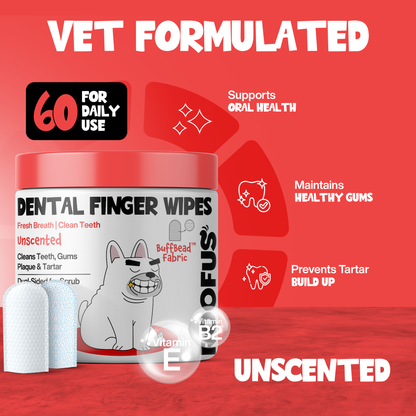 Roofus Dental Wipes | Fragrance Free | 60ct