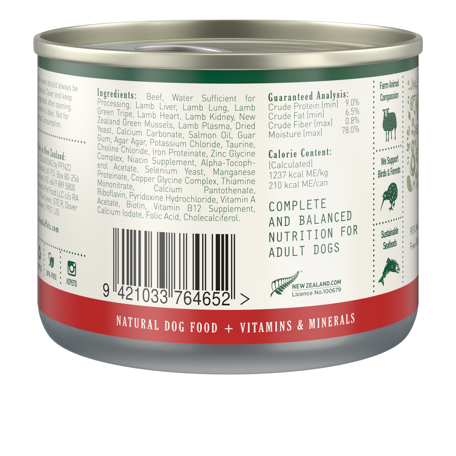 Zealandia Beef Pâté Wet Dog Food