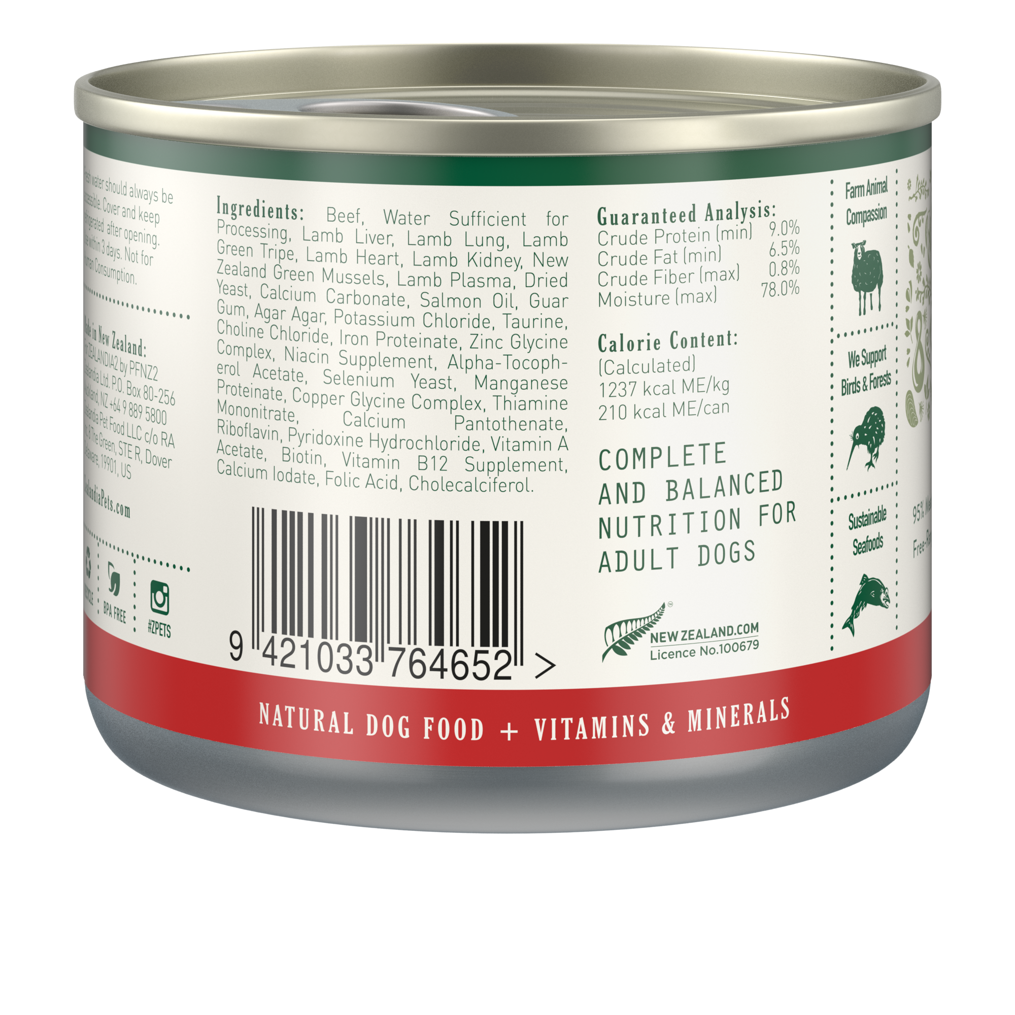 Zealandia Beef Pâté Wet Dog Food