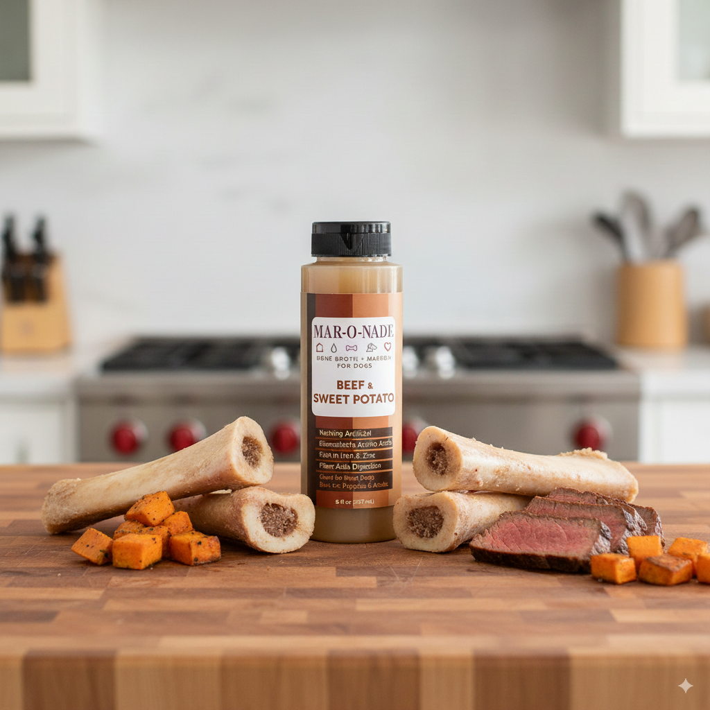 Beef &amp; Sweet Potato Bone Broth + Marrow for Dogs