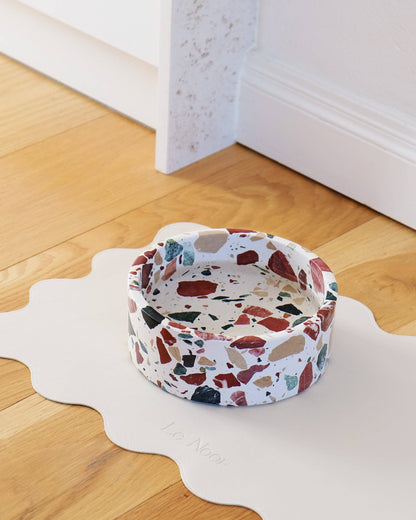 Terrazzo Marble Stone Dog Bowl
