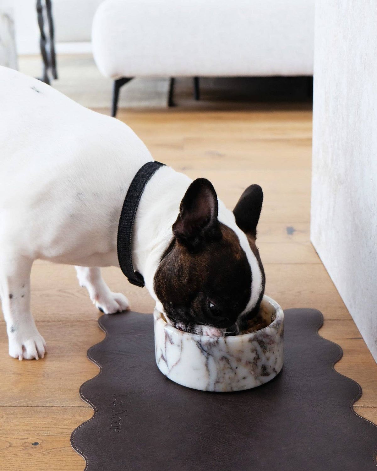Calacatta Viola Marble Dog Bowl