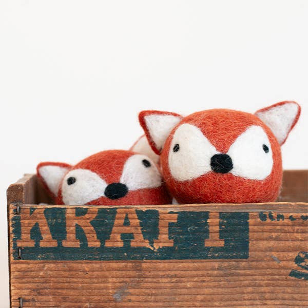 Fox Beastball Wool Dog Toy