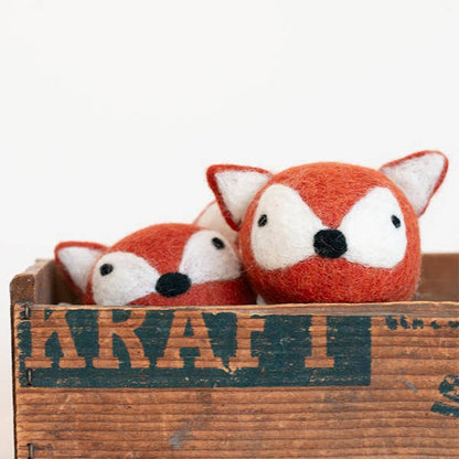Fox Beastball Wool Dog Toy