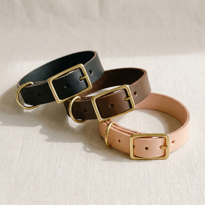 Wide Leather Dog Collar