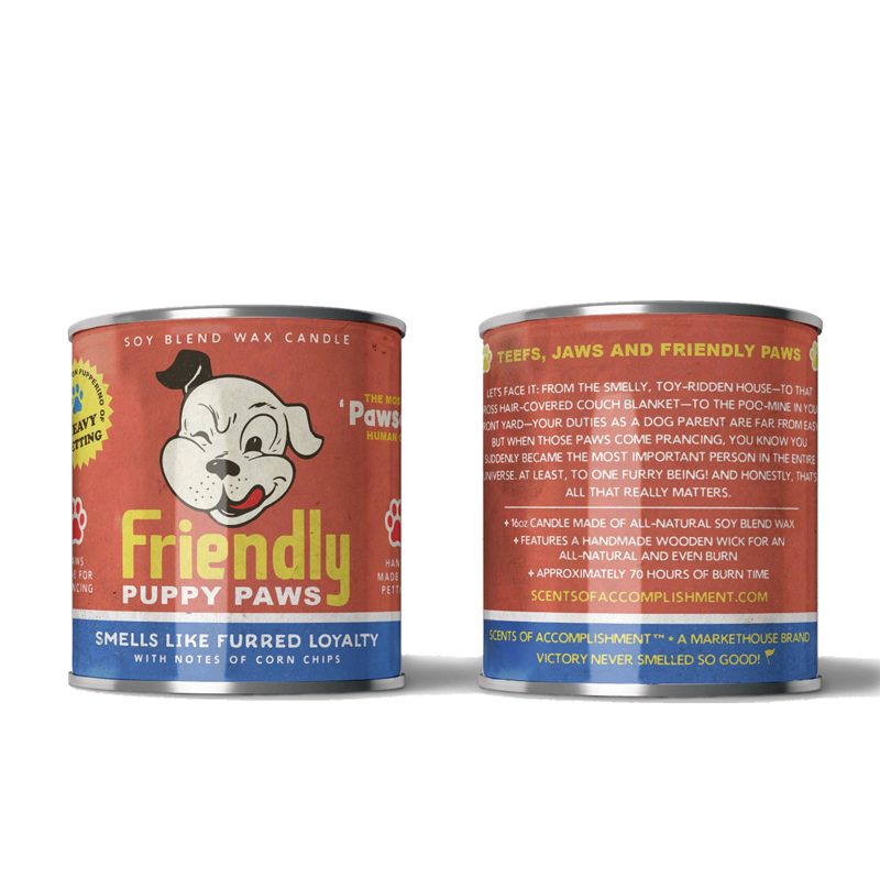 Friendly Puppy Paws 16oz. Candle