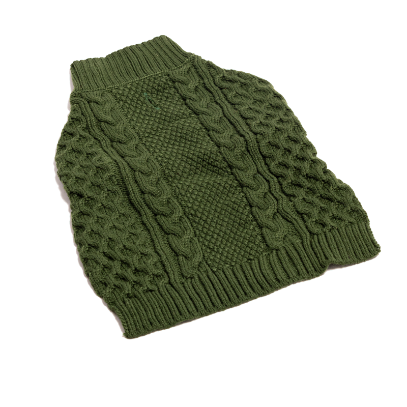 Hunter Green Cableknit Turtleneck
