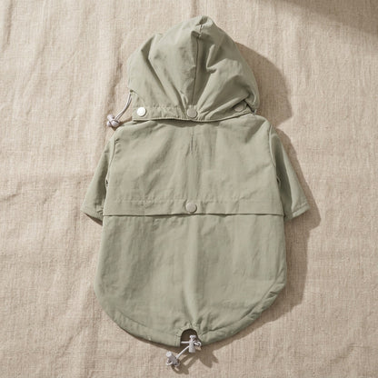 Moss Green Dog Raincoat