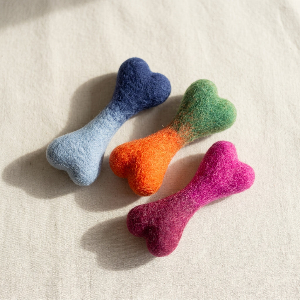 Ombre Wool Dog Toy