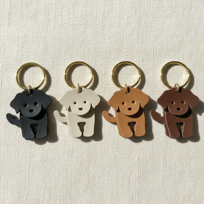 Dog Leather Key Ring