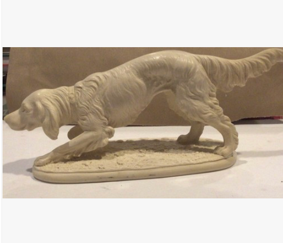 Figurines - A.Santini Vintage Hunting Dog Setter Spaniel Golden Retriever