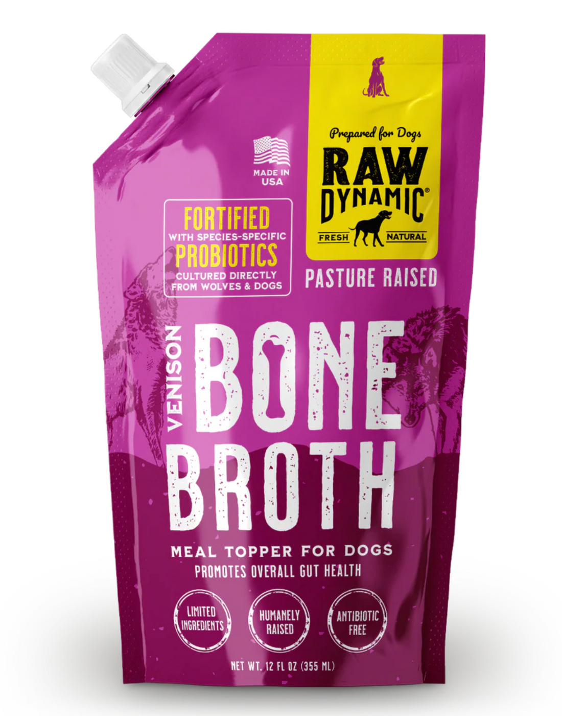 Raw Dynamic - Bone Broth - Venison for Dogs