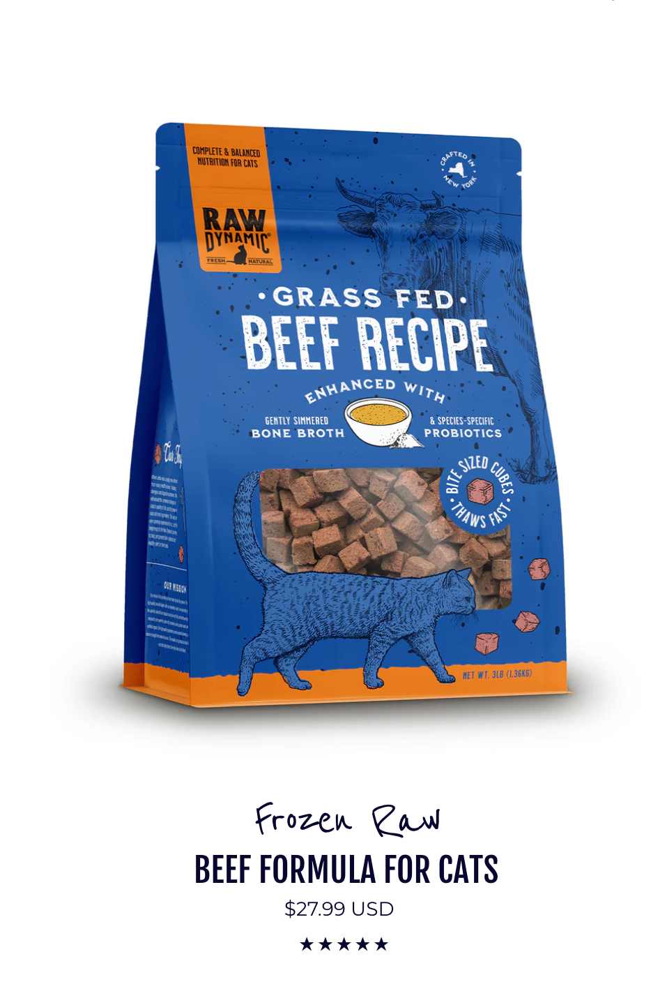 Raw Dynamic - Frozen Beef For Cats