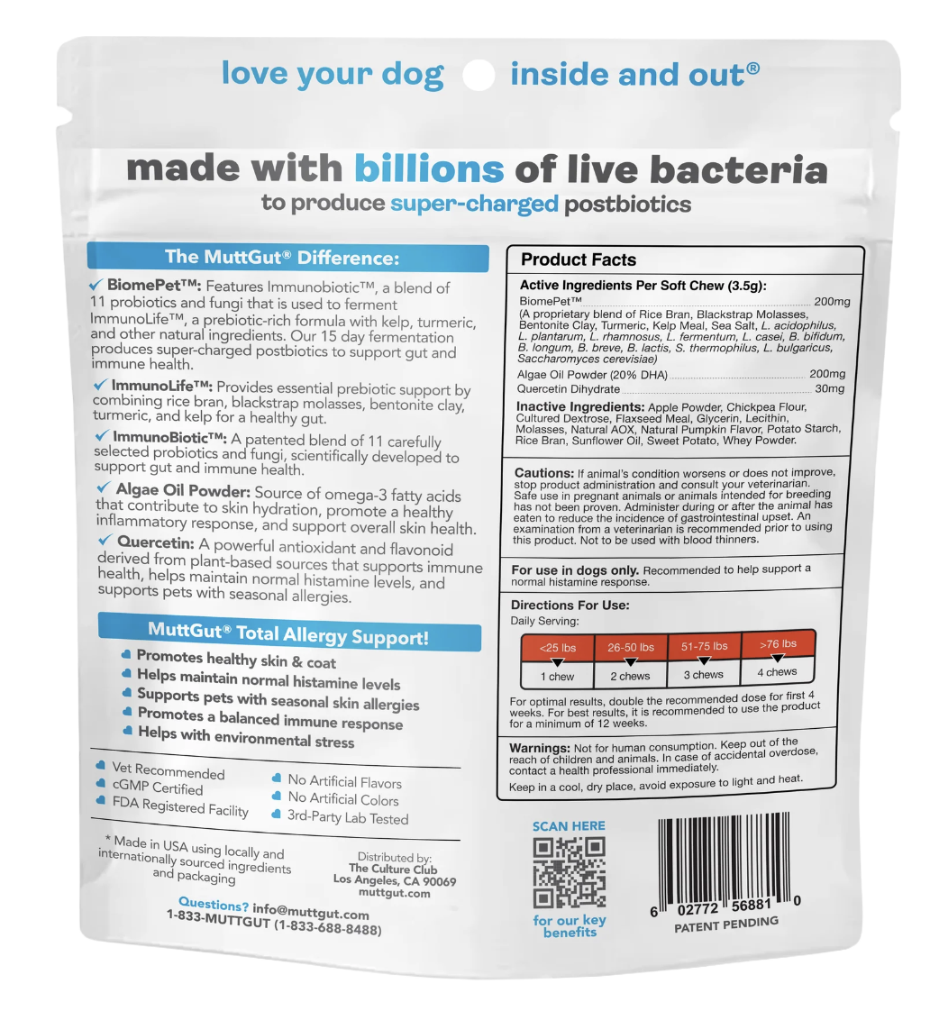 Mutt Gut Allergy Soft Chews