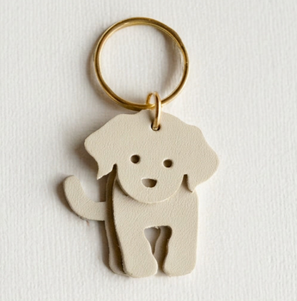Dog Leather Key Ring