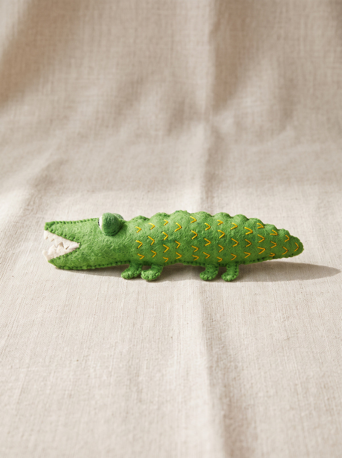 Felted Wool Alligator Dog Toy