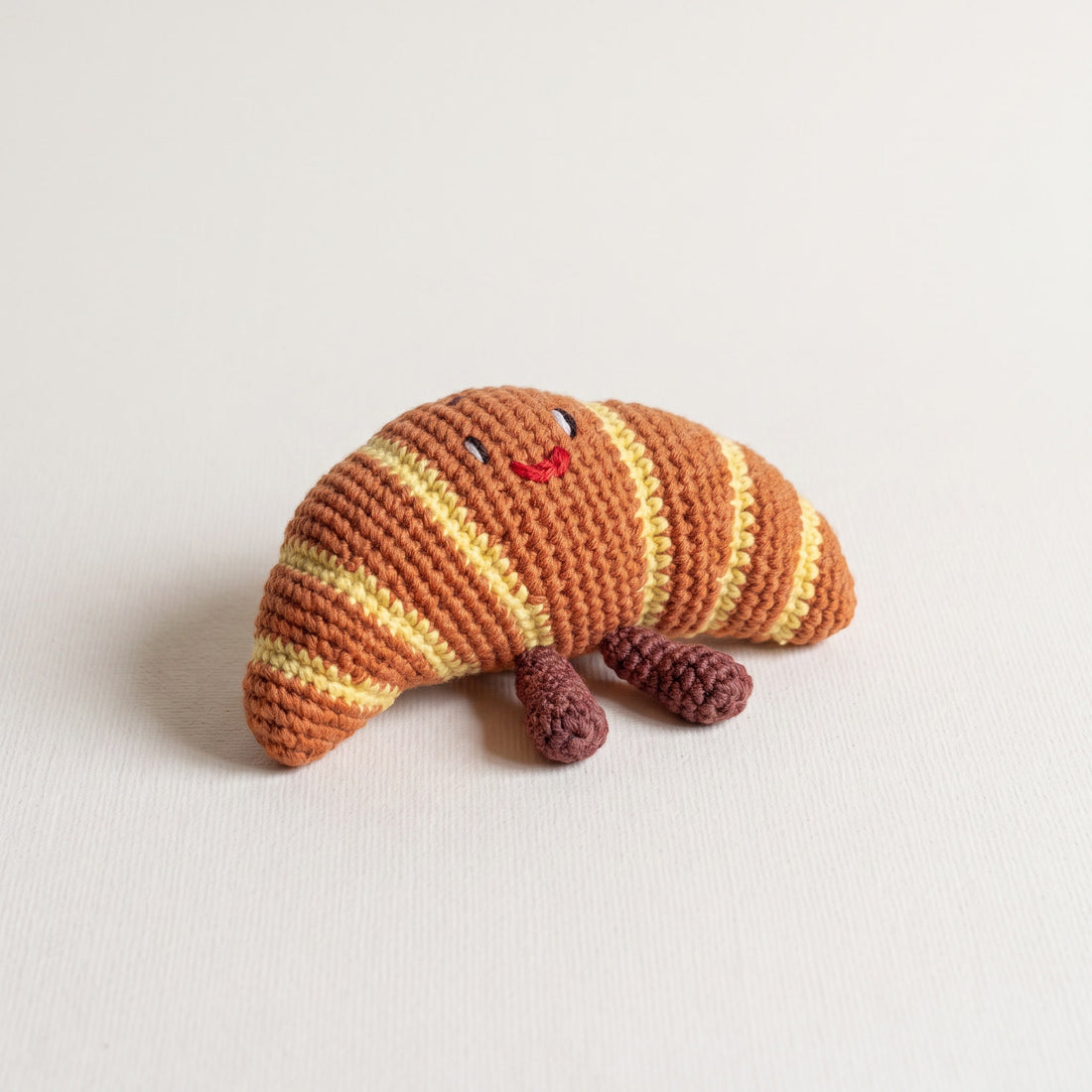 Cotton Crochet Croissant Dog Toy