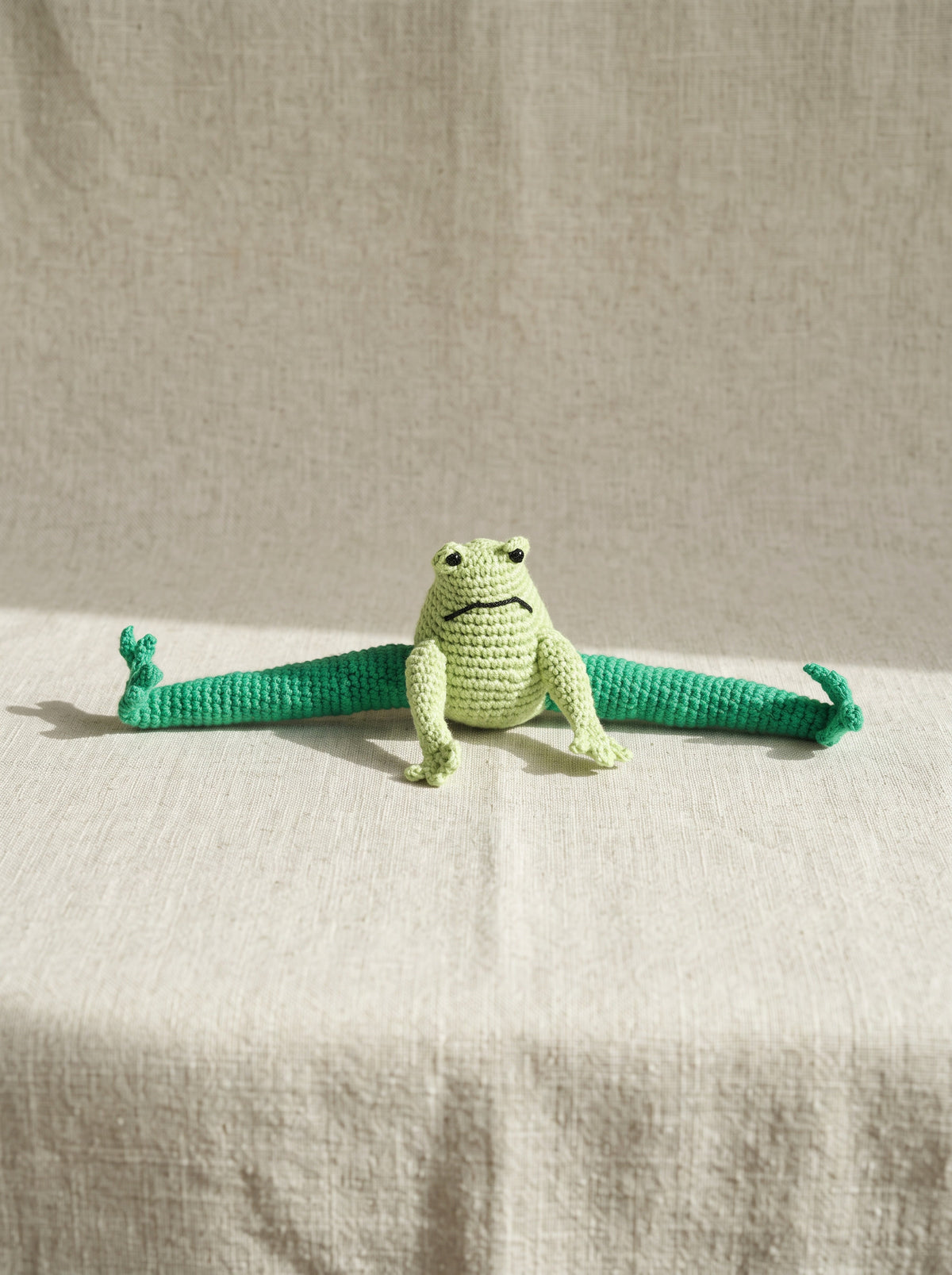 Hand Crochet Cotton Frog Dog Toy