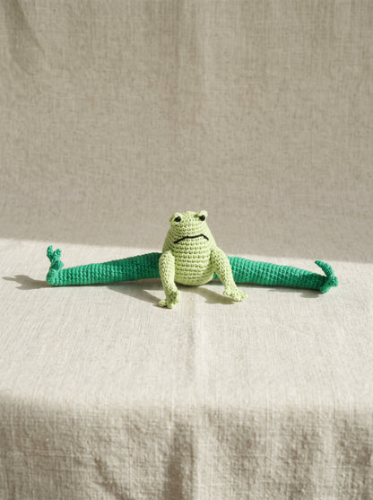 Hand Crochet Cotton Frog Dog Toy