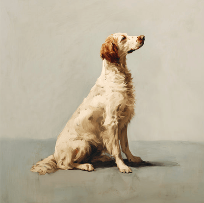 A Seated English Setter Framed Print - THE BOXER