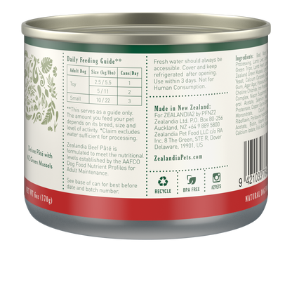 Zealandia Beef Pâté Wet Dog Food