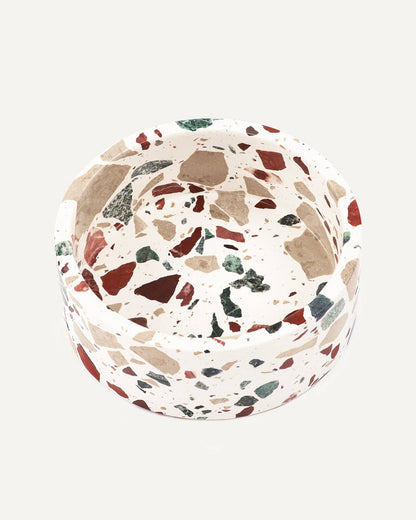 Terrazzo Marble Stone Dog Bowl