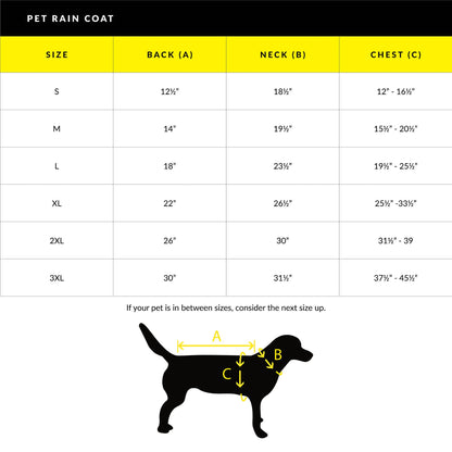 Body Glove Pet Rain Coat