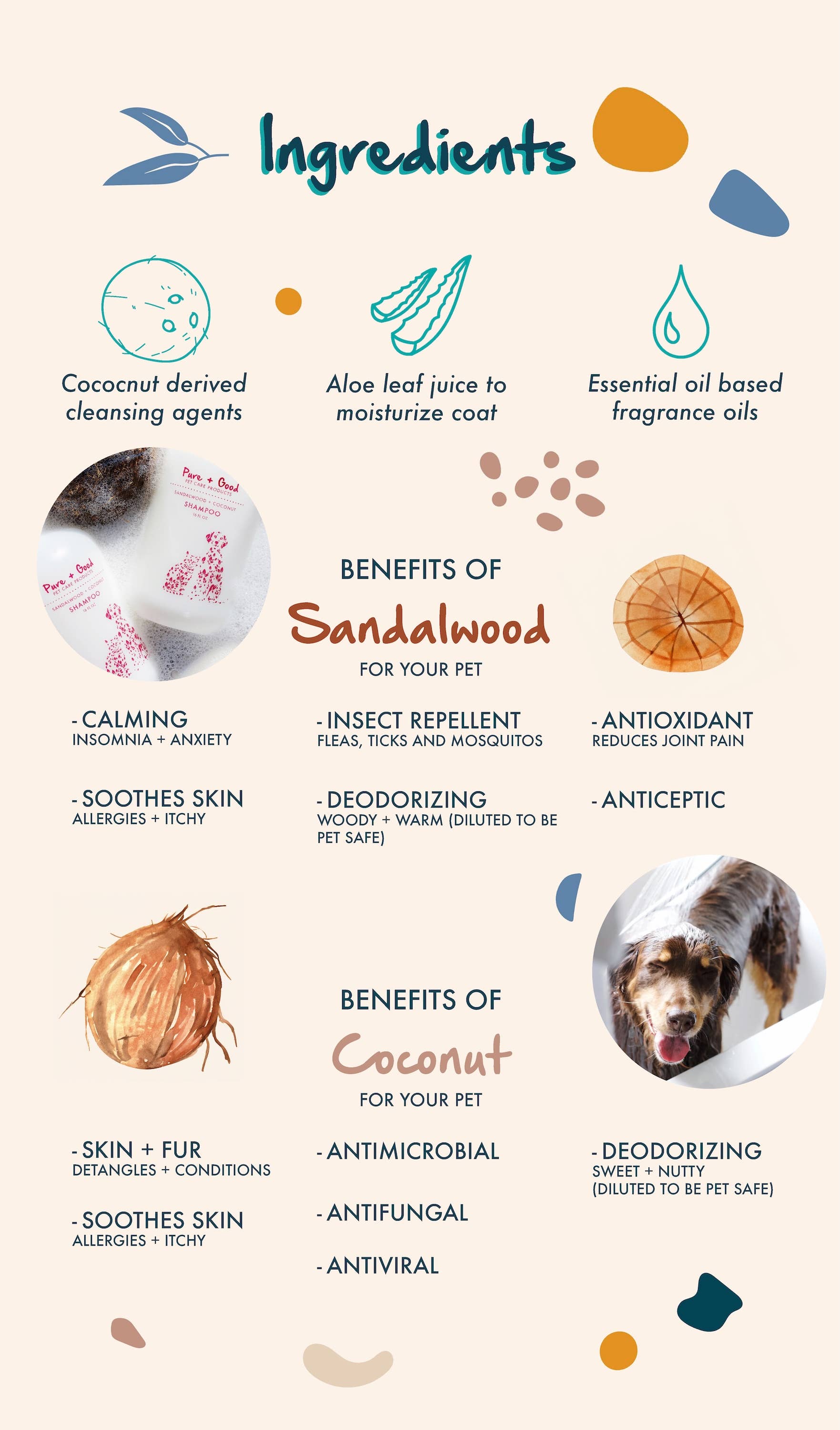 Dog &amp; Cat Shampoo: Sandalwood + Coconut