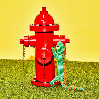 Hand Crochet Cotton Lizard Dog Toy