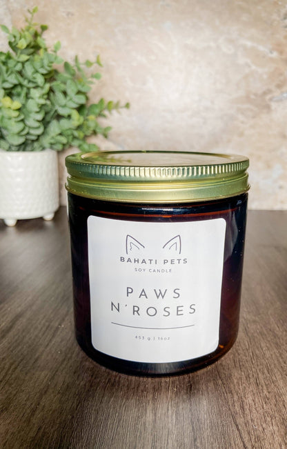 Paws N Roses - 4/8/16 oz Soy Candle - THE BOXER