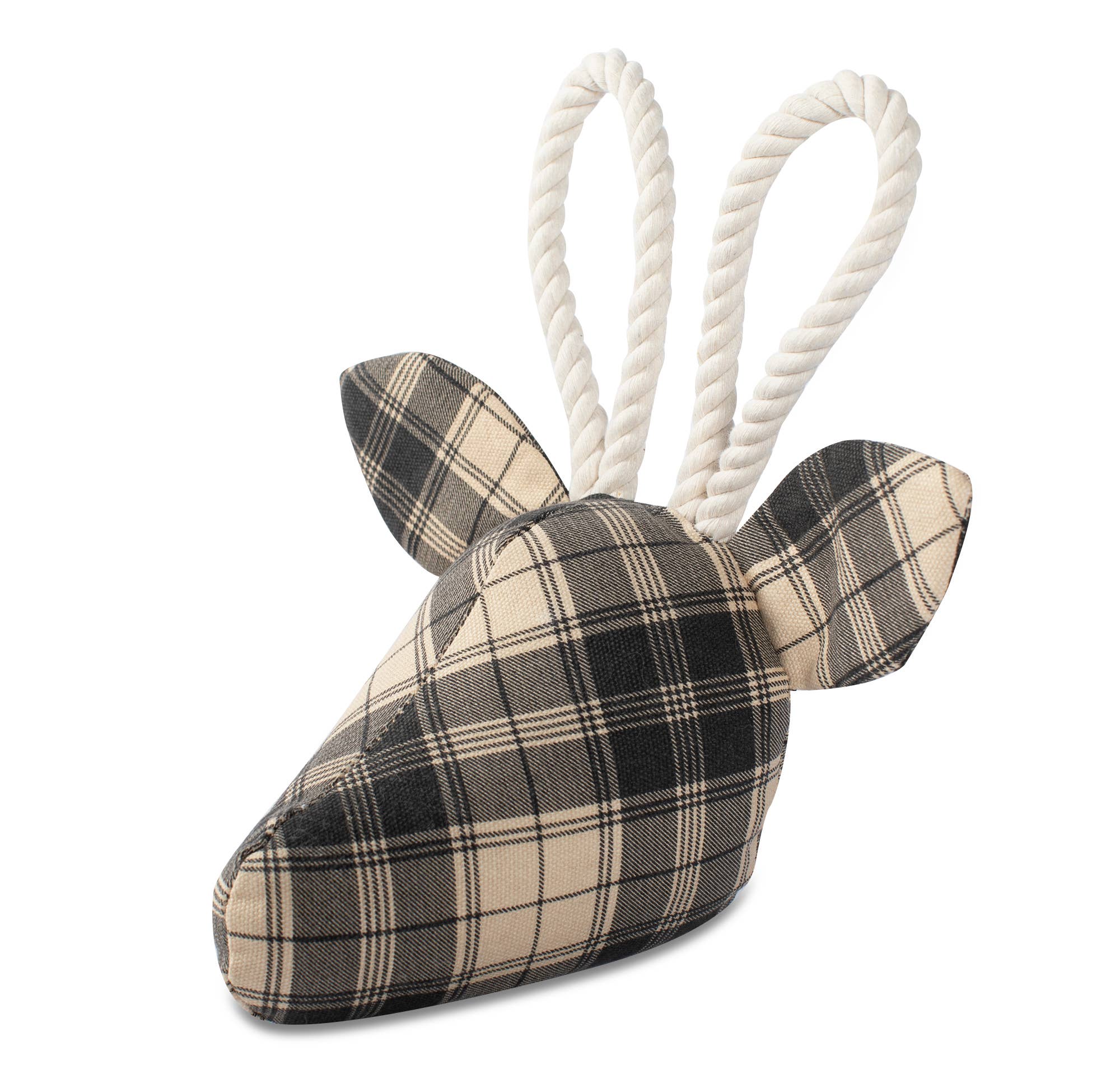 Plaid Deer Canvas Toy - THE BOXER